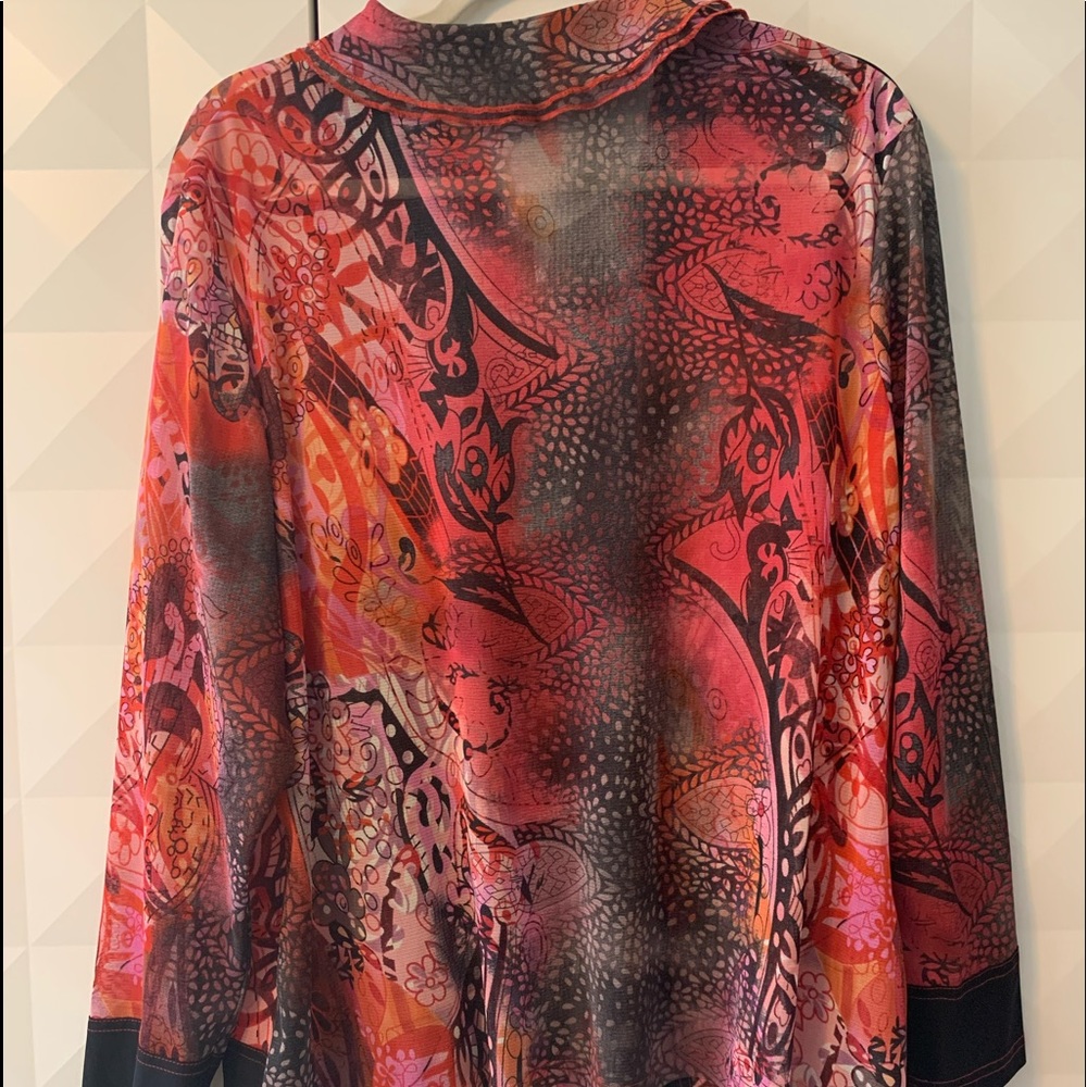 Sheer Floral Colorful Jacket NWOT - Picture 4 of 11
